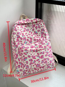 Leopard Print Functional Backpack - Multicolor - View 8