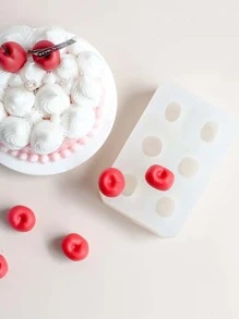 1pc Cherry Shaped DIY Silicone Mold - White - View 4