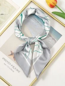 圖案印花方巾 - 彩色 - 查看 1