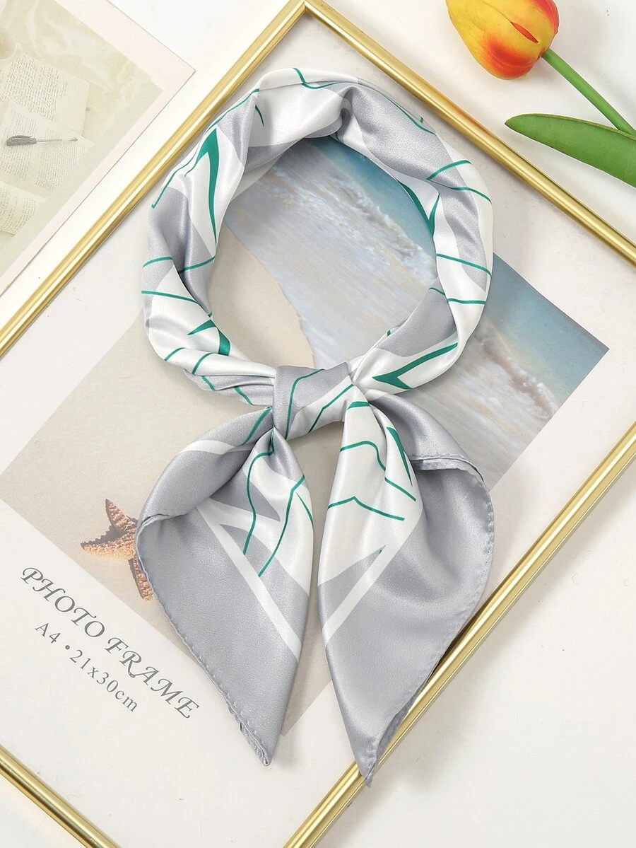 圖案印花方巾 - 彩色 - 查看 1