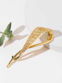 Rhinestone Decor Hair Clip - Gold - View 1