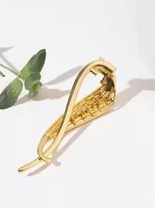 Rhinestone Decor Hair Clip - Gold - View 2