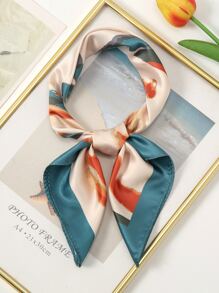 1入組漸進幾何樣式時尚女士方巾 - 彩色 - 查看 1