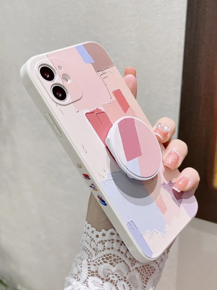 撞色手機殼附手機氣囊支架 - 彩色 - 查看 1