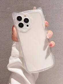 Fashionable Minimalist Wine Red Phone Case, Compatible With Iphone 16 ProMax/16/16 Pro/16 Plus/15/15 ProMax/15 Pro/15 Plus/11/12/13/14 ProMax/XS/XR/11 Pro/11 ProMax/12 Pro/12 ProMax/13 Pro/13 ProMax/14 Pro/14 ProMax/14 Plus Soft Shell - Clear - View 1