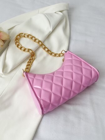 衍縫細節鏈條法棍包