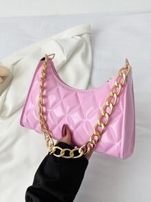 衍縫細節鏈條法棍包