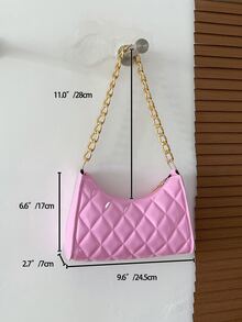 衍縫細節鏈條法棍包