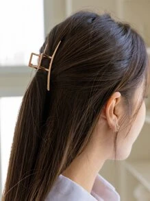 DAZY 實心髮卡，休閒款 - 玫瑰金 - 查看 2