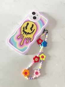 有趣的卡通圖形手機殼，配有掛繩，適用於 iPhone 11、iPhone 13、iPhone 14 Pro Max - 彩色 - 查看 2