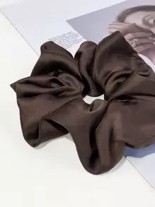1个直径18厘米的纯色超大号发圈，优雅百搭的发饰，适合头发浓密的女孩，可作发圈、扎马尾辫的休闲发饰、弹力发带、美发家居饰品、橡皮筋发圈，也适合旅行和生日等场合。 - 咖啡 - 查看 5