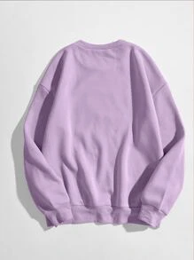 SHEIN Qutie Plus Solid Drop Shoulder Sweatshirt Graduation,Back To School Outfits,Graduation,Teacher Outfits For Women,Back To School Pullover Fall Outfit Winter Autumn