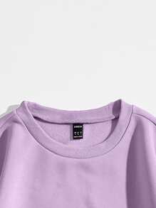 SHEIN Qutie Plus Solid Drop Shoulder Sweatshirt Graduation,Back To School Outfits,Graduation,Teacher Outfits For Women,Back To School Pullover Fall Outfit Winter Autumn