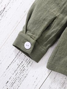 SHEIN 小男童卡通圖案襯衫和褲子