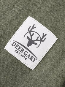 SHEIN 小男童卡通圖案襯衫和褲子