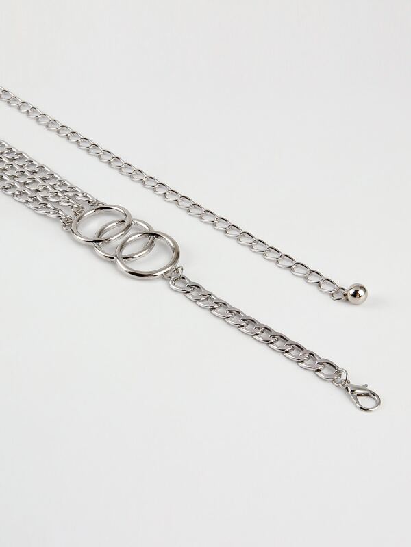 Circle Decor Layered Chain Belt SHEIN USA