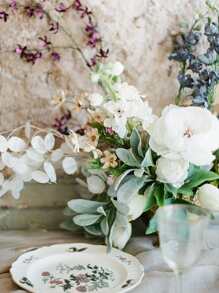 1支仿真羊耳草茎，植绒人造植物，仿真叶子，假兔耳叶，适用于家居婚礼DIY工艺花艺布置、仿真植物、秋季装饰、房间装饰、书桌装饰、花园装饰、房间装饰用品、情人节礼物、生日礼物、毕业礼物