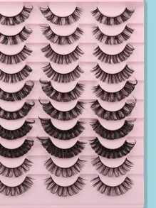 Himirell 20 cặp lông mi giả hỗn hợp, lông mi giả, lông mi giả, lông mi giả - màu đen - Xem 5