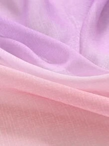 1pc Ombre Sheer Curtain - Semi-Transparent Lightweight Ombre Voile Curtain Panel With Tie Top Design, Filtering Sheer Fabric, Suitable For Bedroom, Living Room, Dining Room And Other Rooms Decor - Multicolor - View 6