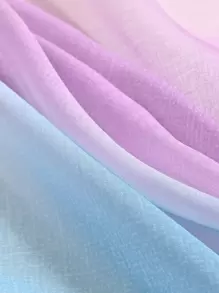 1pc Ombre Sheer Curtain - Semi-Transparent Lightweight Ombre Voile Curtain Panel With Tie Top Design, Filtering Sheer Fabric, Suitable For Bedroom, Living Room, Dining Room And Other Rooms Decor - Multicolor - View 7