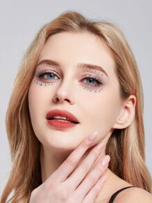 2 st strass ögontatuering klistermärken - Vitt - Visa 4