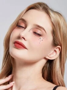 2 st strass ögontatuering klistermärken - Vitt - Visa 3