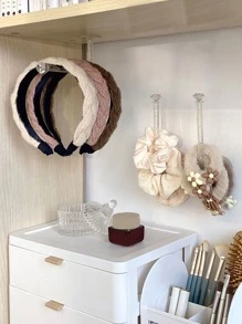 1 pieza Estante de almacenaje Accesorio de pelo montado en la pared