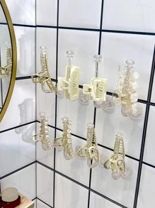 1 pieza Estante de almacenaje Accesorio de pelo montado en la pared