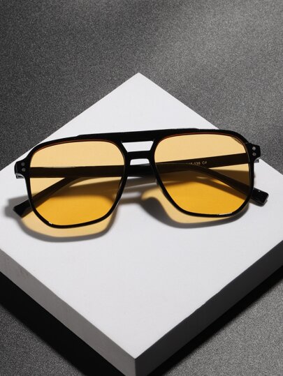 Lunettes de soleil carrées et rondes pour hommes, grandes lunettes de soleil d'été pour l'extérieur et les voyages, accessoires décontractés pour l'école et la plage, lunettes de soleil pour les vacances d'été à la plage, l'extérieur et les voyages