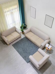 1 pieza Funda de cojín para asiento de sofá unicolor - Beis - Ver 1