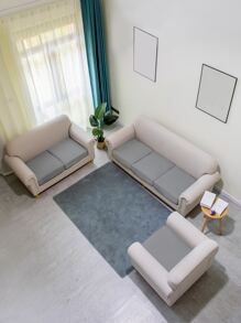 1入組素色沙發座墊套 - 淺灰色 - 查看 1