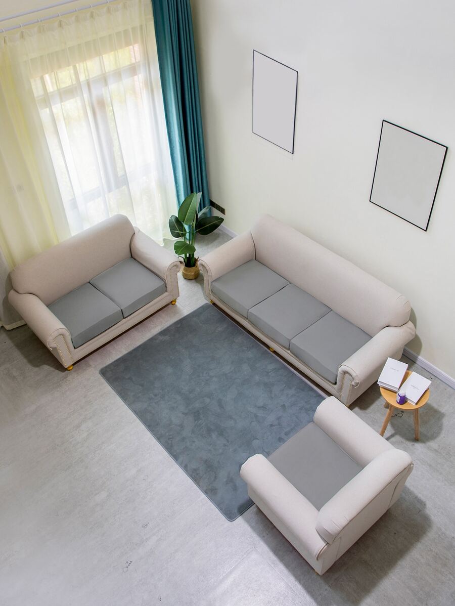 1入組素色沙發座墊套 - 淺灰色 - 查看 1