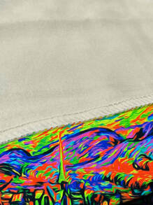 Tấm thảm họa tiết sơn dầu phát sáng trong bóng tối - Nhiều màu - Xem 8