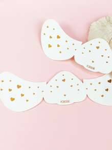 2sheets Heart Print Freckle Tattoo Sticker - Gold - View 4