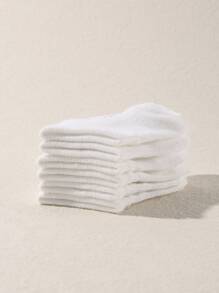 6 đôi tất đồng màu cho bé - trắng - Xem 3