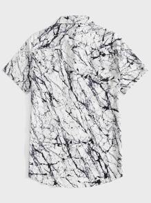 Manfinity Men Marble Print Shirt - Multicolor - View 2