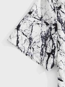 Manfinity Men Marble Print Shirt - Multicolor - View 5