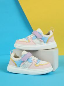 女孩撞色魔術貼板鞋 - 彩色 - 查看 2