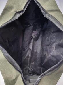 Bolso de lona minimalista de gran capacidad - Verde - Ver 8