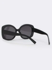 Retro Fashion Fashion Glasses, Suitable For Party, Street, Travel, Gathering And Daily Use For Summer Beach Vacation,Outdoor,Travel - Black - View 3