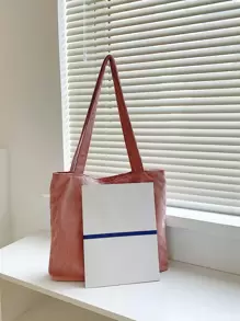 1st Dames Effen Kleur Corduroy Schoudertas, Geschikt Voor Dagelijks Gebruik