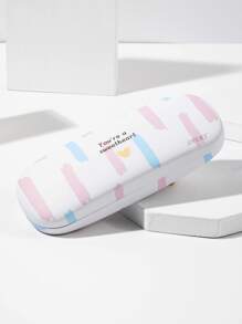 愛心和標語圖案眼鏡盒