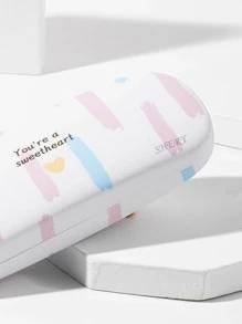 愛心和標語圖案眼鏡盒