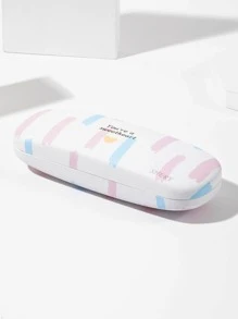 愛心和標語圖案眼鏡盒