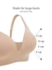 LUVLETTE Plus Plain Bralet - Apricot - View 4