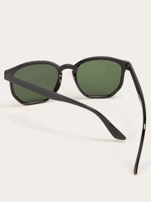 Rivet Decor Lentile Plano Ochelari de modă - Negru - Vizualizare 5