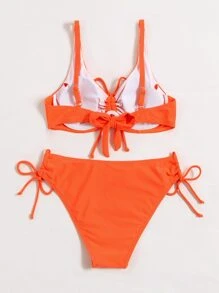 Bikini có dây rút chắc chắn - trái cam - Xem 7