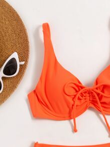 Bikini có dây rút chắc chắn - trái cam - Xem 8