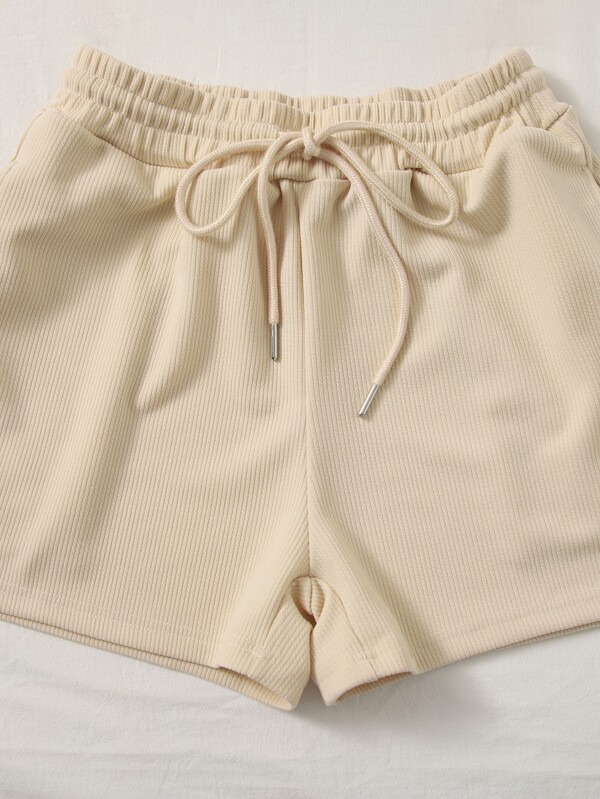 SHEIN EZwear Mais Sólido Regatas & Bermudas de pista Conjuntos SHEIN