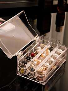 1入組透明首飾收納盒 - 無色 - 查看 2